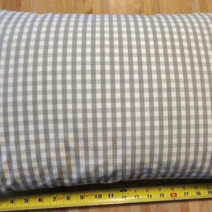 Pillow gray white check 21 x 14 " decorative pillow. Beautiful pillow